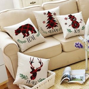 4 PC Christmas Decor Throw Pillow, Cushion Cover